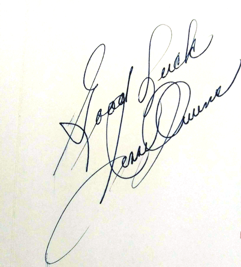 Autograph: Good Luck, Jesse Owens